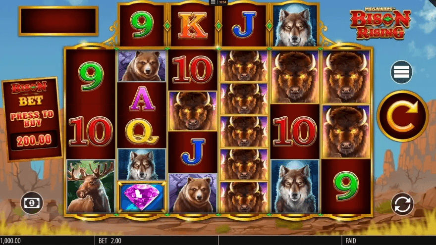 Slot machine Buffalo Rising Megaways