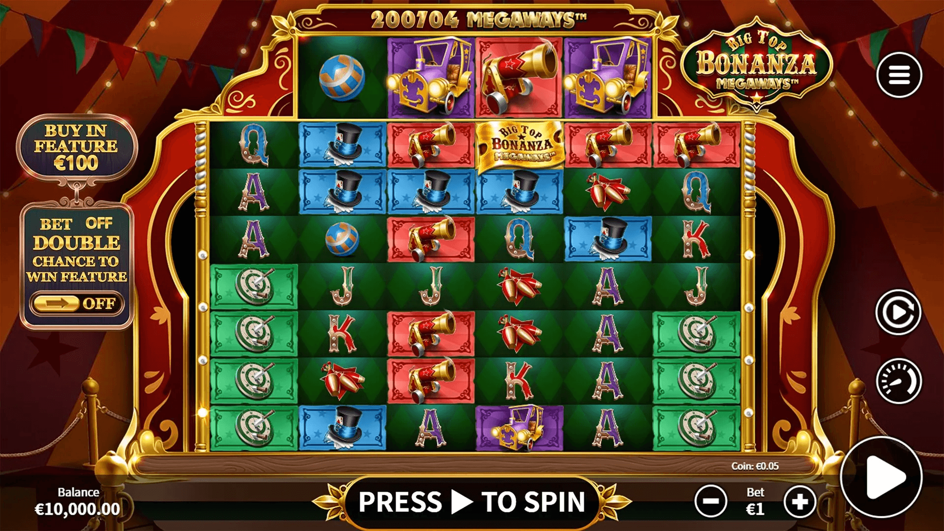 Slot machine Bonanza Megaways 